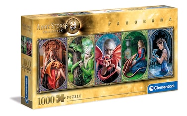 Clementoni 39598, Anne Stokes Dragon Friendship Panorama Puzzle for Children and Adults -1000pcs, Ages 10 Years Plus