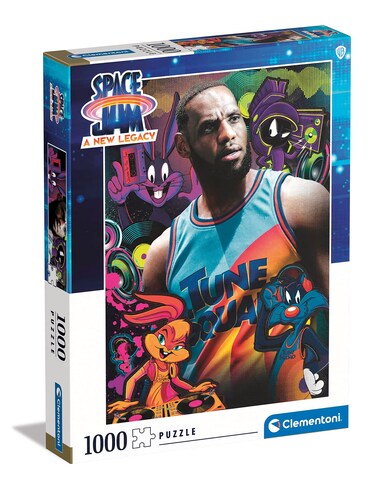 Clementoni 39626 Space Jam 2-1000 Pieces Movie-Made in Italy, Jigsaw Puzzle for Adults, Multicoloured