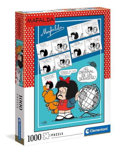 Clementoni - 39628 - Jigsaw Puzzle Mafalda - Jigsaw Puzzle 1000 Pieces - Jigsaw Puzzle Comic Strip - Made in Italy, Jigsaw Puzzle for Adults