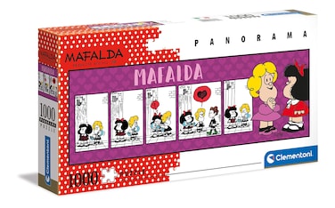 Clementoni - 39630 - Panorama Mafalda Jigsaw Puzzle - 1000 Pieces - Comic Strip - Made in Italy for Adults