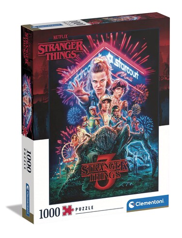 Clementoni 39653 Stranger Things Pieces, Made in Italy, Jigsaw Puzzle for Adults, Multicolor, Medium, 1000 pezzi