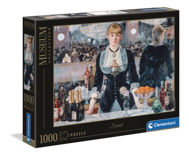 Clementoni - 39661 - Museum Collection Puzzle - Bar Folie Bergers - Jigsaw Puzzle 1000 Pieces, Made in Italy, Jigsaw Puzzle for Adults