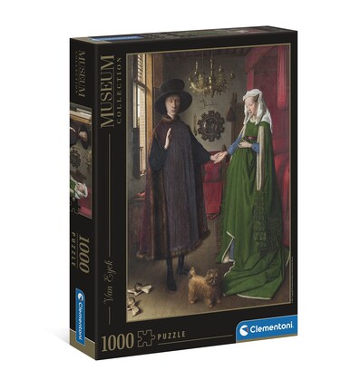 Clementoni - 39663 - Museum Collection Puzzle - Arnolfini and Wife - Jigsaw Puzzle 1000 Pieces, Made in Italy, Jigsaw Puzzle for Adults