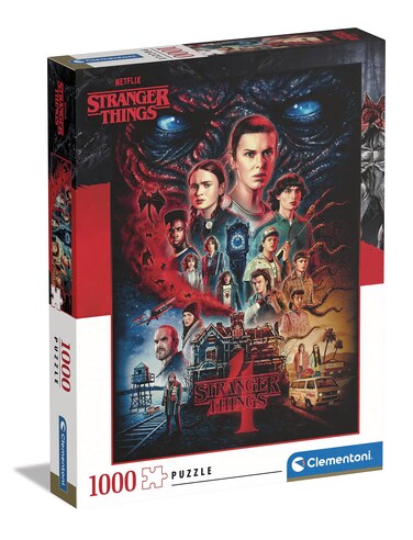 Clementoni - 39686 - Puzzle Stranger Things - Jigsaw Puzzle 1000 Pieces, Jigsaw Puzzle for Adults, Puzzle Netflix - Made in Italy