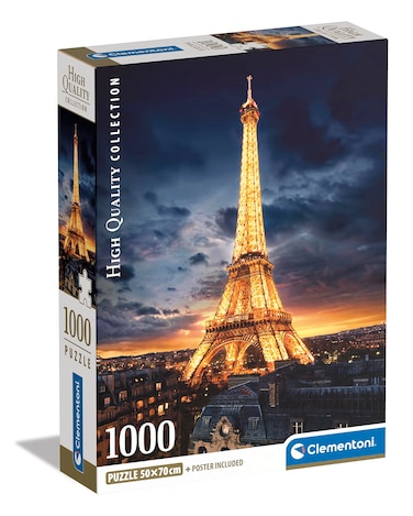 Clementoni - 39703 Eiffel Tower Puzzle Collection - 1000 Pieces - Adult Puzzle, Entertainment for Adults - Made in Italy