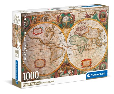 Clementoni - 39706 Old Map Puzzle Collection - 1000 Pieces - Adult Puzzle, Entertainment for Adults - Made in Italy