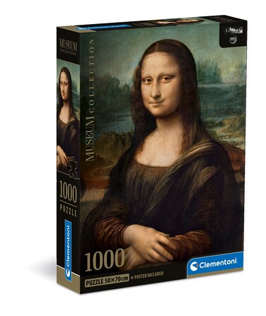 Clementoni - Museum Collection Leonardo, Gioconda-1000 Pieces-Puzzle, Entertainment for Adults-Made in Italy, 39708
