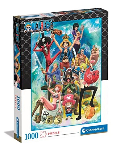 Clementoni - 39725 - Puzzle Anime One Piece - Jigsaw Puzzle 1000 Pieces, Jigsaw Puzzle for Adults - Made in Italy