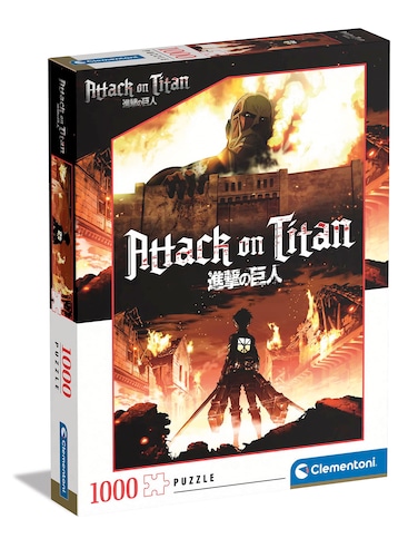 Clementoni - Attack On Titan Titan-1000 Adult Pieces, Anime Jigsaw Puzzle, Made in Italy, Multicoloured, 39728
