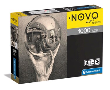 Clementoni - Novo Art Series Escher, Hand with Reflecting Sphere-1000 Pieces-Puzzle, Entertainment for Adults-Made in Italy, 39753