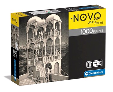 Clementoni - Novo Art Series Escher, Belvedere-1000 Pieces-Puzzle, Entertainment for Adults-Made in Italy, 39754