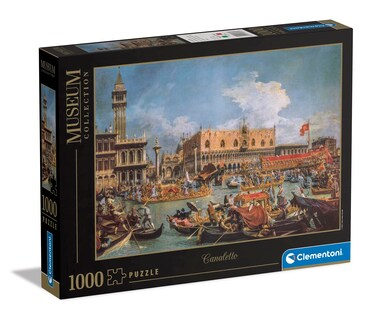 Clementoni - Museum Collection-Canaletto, Return of Bucentaur at The Molo On Ascension Day-1000 Adult Pieces, Art, Puzzle Paintings, Famous Paintings, Made in Italy, Multicoloured, 39764