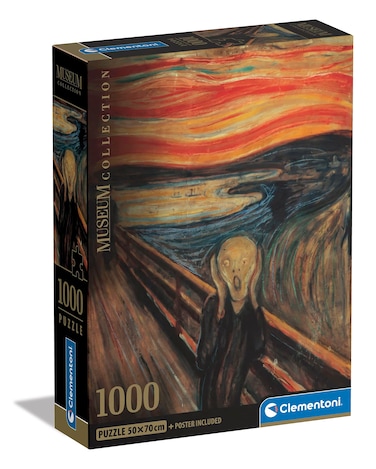Clementoni - Museum Collection Munch, The Scream-1000-Pieces-Puzzle, Entertainment for Adults-Made in Italy, 39791
