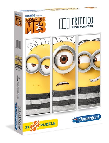 Clementoni 39802 Dm Despicable Me/Minions Clementoni-39802-Triptych-Despicable me 3 Pieces, Multi-Coloured, 3 x 500 Pezzi