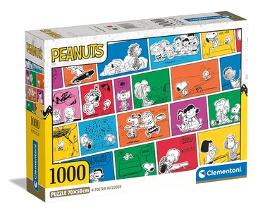 Clementoni - 39803 - Puzzle Peanuts - Jigsaw Puzzle 1000 Pieces, Jigsaw Puzzle for Adults, Comic Puzzle - Made in Italy