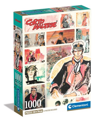 Clementoni - Corto Maltese Maltese - 1000 Pieces, Comic Puzzle, Author Illustrations, Vertical, Fun for Adults, Made in Italy, Multicoloured, 39807