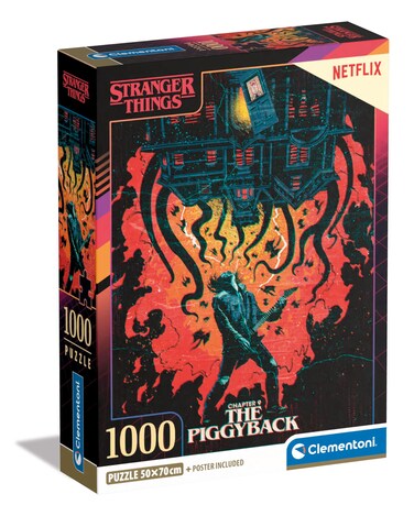 Clementoni - Stranger Things Things - 1000 Pieces, Poster Included, Netflix Puzzle, TV Series, Fun for Adults, Made in Italy, 39861, Multicoloured