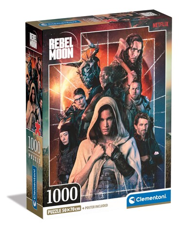 Clementoni - Rebel Moon Moon-1000 Pieces Netflix Puzzle TV Series, Vertical, Fun for Adults, Made in Italy, Multicoloured, 39864