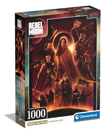 Clementoni - Rebel Moon Moon-1000 Pieces Netflix Puzzle TV Series, Vertical, Fun for Adults, Made in Italy, Multicoloured, 39866