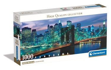 Clementoni Jigsaw Puzzle Collection - New York 1000 Pieces - Poster Included, Puzzle for Adults 14-99 Years, Gift for Men/Women, City, America, New York, Made in Italy, 39867
