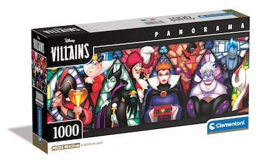 Clementoni 39872 Disney Jigsaw Villains 1000 Pieces-Poster Included, Puzzle for Adults 14-99 Years, Gift for Men/Women, Made in Italy, Multicolor