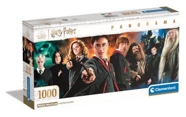 Clementoni 39873 Harry Potter Jigsaw 1000 Pieces-Poster Included, Puzzle for Adults 14-99 Years, Gift for Men/Women, Hogwarts, Made in Italy, Multicolor