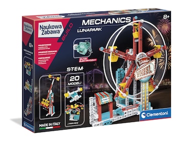 Clementoni Mechanik Laboratory Lunapark 2.0 Educational Block Set, Multi-Colour, from 8 Years