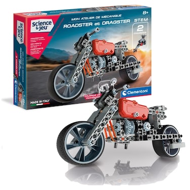 Clementoni - 52216-Mechanical Workshop - Roadster &amp; Dragster - Scientific Game