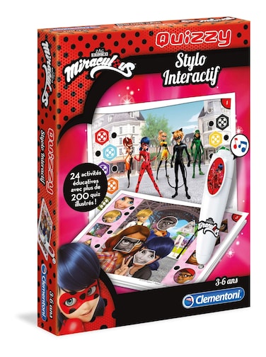 Clementoni -Clementoni-52354-Quizzy-Miraculous, 4-6 Years, 52354, Multi-Coloured
