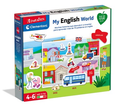 Clementoni - My English World Educational Toy, Multicoloured, Medium (55448)