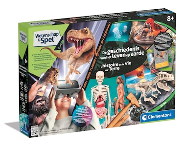 Clementoni - 56191 - Science &amp; Game - The History of Life On Earth - (French Language, Dutch Language), Scientific Experiments, Educational Games 8-12 Years, Made in Italy