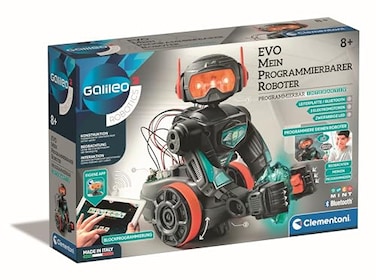 Clementoni Galileo Robotics EVO Robot - Programmable Toy Robot Kit with 50 Pieces for Children from 8 Years - Electronics &amp; Robotics, 59347