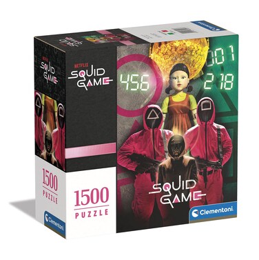 Clementoni 80503 Squid Game Game-1500 Pieces-Adult Jigsaw, Movies, Puzzle Netflix, Made in Italy, Multicolour