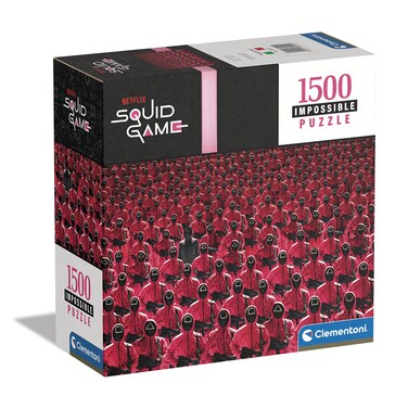 Clementoni 80504 Squid Game Impossible Game-1500 Pieces-Adult, Movies, Puzzle Netflix, Difficult Jigsaw, Made in Italy, Multicolour [Amazon Exclusive]