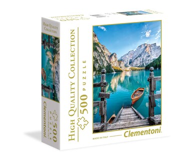 Clementoni Braies Lake, Italy, 500 Piece Jigsaw Puzzle for Adults (Square Box)