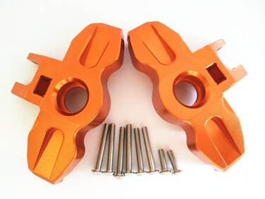 Aluminum Front Axle Carrier Steering Knuckle Arm for TRAXXAS 1/7 Unlimited Desert Racer UDR - Orange