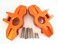 Aluminum Front Axle Carrier Steering Knuckle Arm for TRAXXAS 1/7 Unlimited Desert Racer UDR - Orange