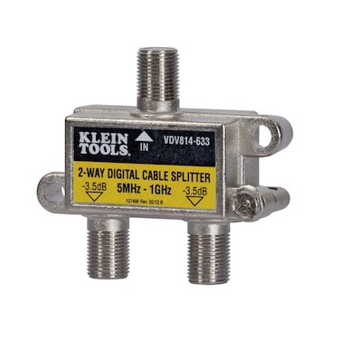 Klein Tools VDV814-633 Coax Splitter - CATV, 2-Way, 5MHz - 1GHz