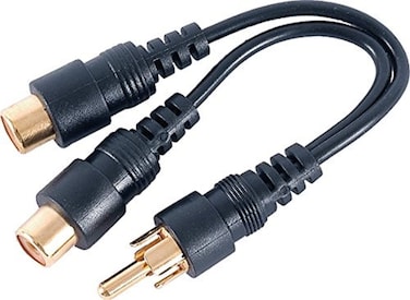 GE home electrical GE 20366 Y Adapter Cable RCA Male to Female Nickel