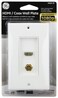 GE 40655 HDMI/Coax Wall Plate -White