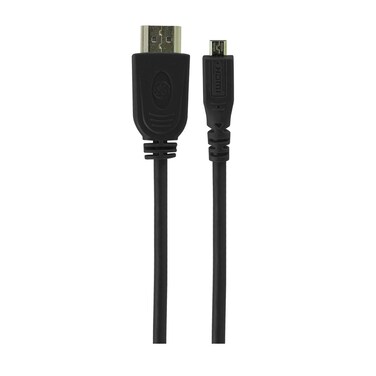 GE home electrical GE HDMI to Micro HDMI Cable, High Speed, 6ft HDMI, 4K Ultra HD, Full HD 1080P, Works with HDTV, Cable, Laptops, Tablets, Black, 27538