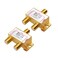 Cable Matters 2-Pack 2.4 Ghz 2 Way Coaxial Cable Splitter for STB TV, Antenna and MoCA Network - All Port Power Passing - Gold Plated and Corrosion Resistant