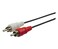 GE 12ft. RCA Audio Cable, 2-RCA Connectors on Each End, Color-Coded, Male-to-Male Connections, Connects Audio Components to Home Theater Receivers &amp; HDTV'S, Black, 34491