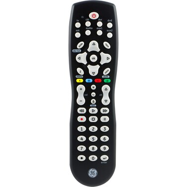 GE Universal Remote Control for Samsung, Vizio, Lg, Sony, Sharp, Roku, Apple TV, TCL, Panasonic, Smart TVs, Streaming Players, Blu-Ray, DVD, Simple Setup, 8-Device, Black, 33715