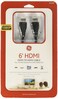 GE 6' High Speed HD 3D 4k 1080p HDMI Cable, Black