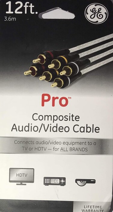 GE Pro 12ft. Composite Audio/Video Cable