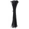 Klein Tools 450-210 Cable Ties, 50-Pound Tensile Strength, Heavy Duty Nylon Cable Zip Ties, Indoor / Outdoor Use, 11.5-Inch, Black, 100-Piece