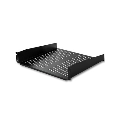 StarTech.com 2U Server Rack Shelf - Universal Vented Rack Mount Cantilever Tray for 19" Network Equipment Rack &amp; Cabinet - Heavy Duty Steel - Weight Capacity 50lb/23kg - 16" Deep Shelf, TAA