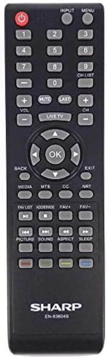 Sharp EN-83804S TV Remote Control for LC32Q3170U LC43Q3000U LC-40Q3000U LC-65Q6020U