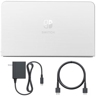 TV Dock Station for Switch and OLED - 3 in 1 Replacement TV Base Docking Station Set with Ethernet LAN Port, Charger, HDMI Cable Accessories